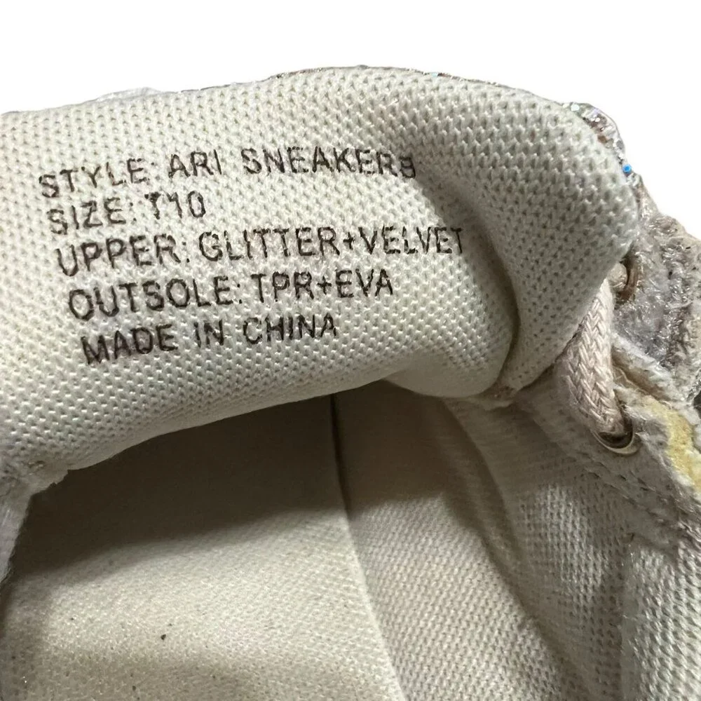 Joyfolie T10 Ari Gold Glitter & Velvet Sneakers